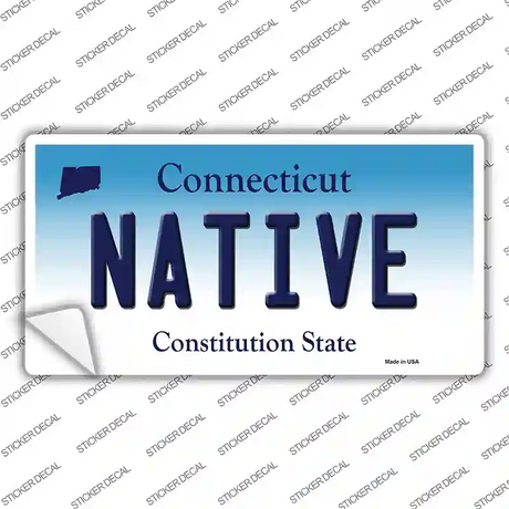 Native Connecticut Novelty Sticker Decal Small