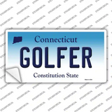 Golfer Connecticut Novelty Sticker Decal Small