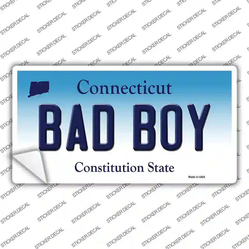 Bad Boy Connecticut Novelty Sticker Decal Small