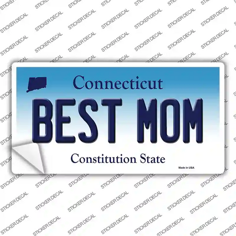 Best Mom Connecticut Novelty Sticker Decal Small