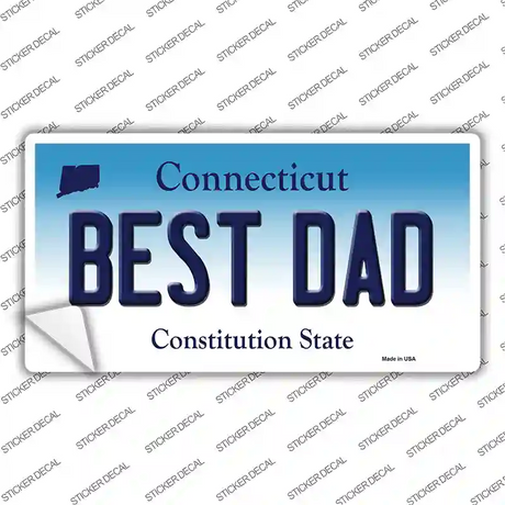 Best Dad Connecticut Novelty Sticker Decal Small