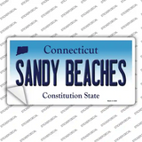 Sandy Beaches Connecticut Novelty Sticker Decal Small