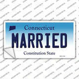 Married Connecticut Novelty Sticker Decal Small