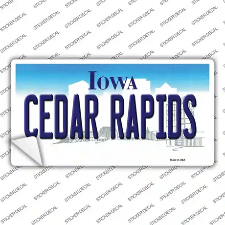 Cedar Rapids Iowa Novelty Sticker Decal Small