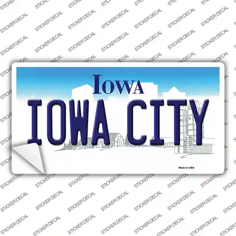 Iowa City Iowa Novelty Sticker Decal Small