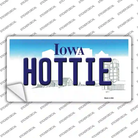 Hottie Iowa Novelty Sticker Decal Small