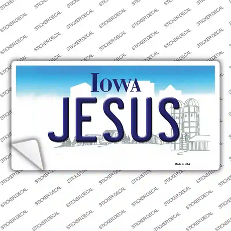 Jesus Iowa Novelty Sticker Decal Small