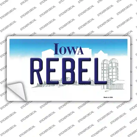 Rebel Iowa Novelty Sticker Decal Small