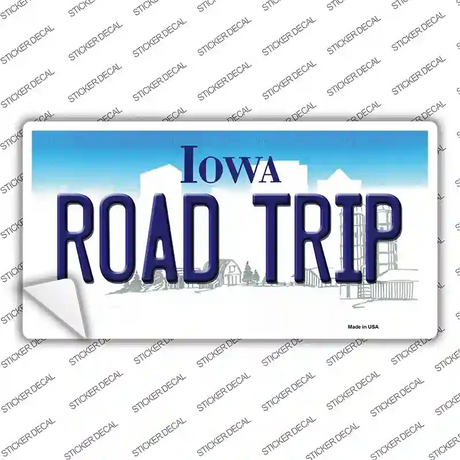 Road Trip Iowa Novelty Sticker Decal Small