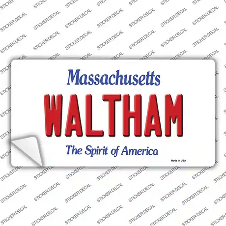 Waltham Massachusetts Novelty Sticker Decal Small