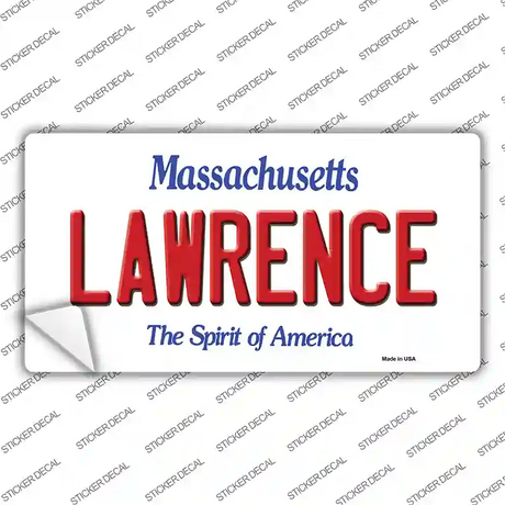 Lawrence Massachusetts Novelty Sticker Decal Small