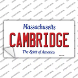 Cambridge Massachusetts Novelty Sticker Decal Small