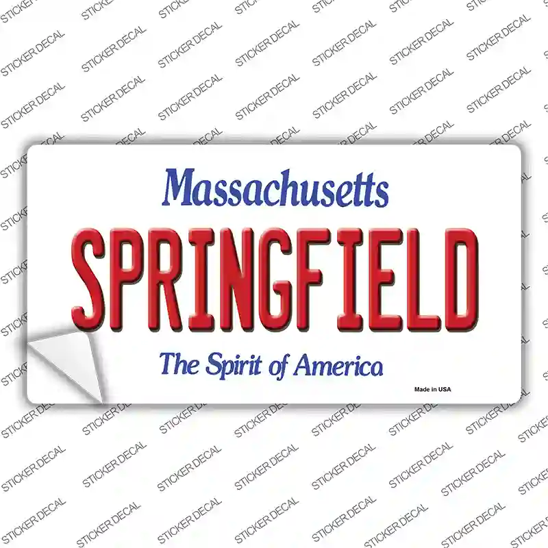 Springfield Massachusetts Novelty Sticker Decal Small