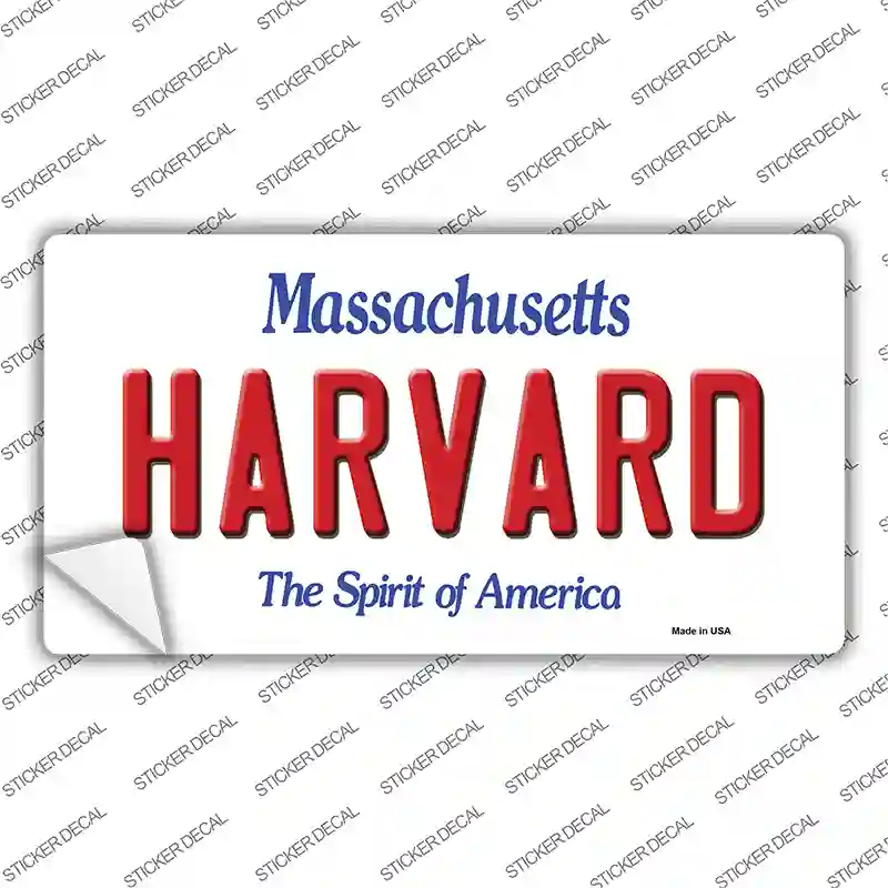 Harvard Massachusetts Novelty Sticker Decal