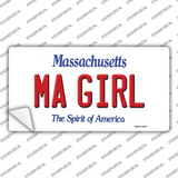 MA Girl Massachusetts Novelty Sticker Decal Small