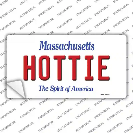 Hottie Massachusetts Novelty Sticker Decal Small