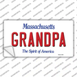 Grandpa Massachusetts Novelty Sticker Decal Small