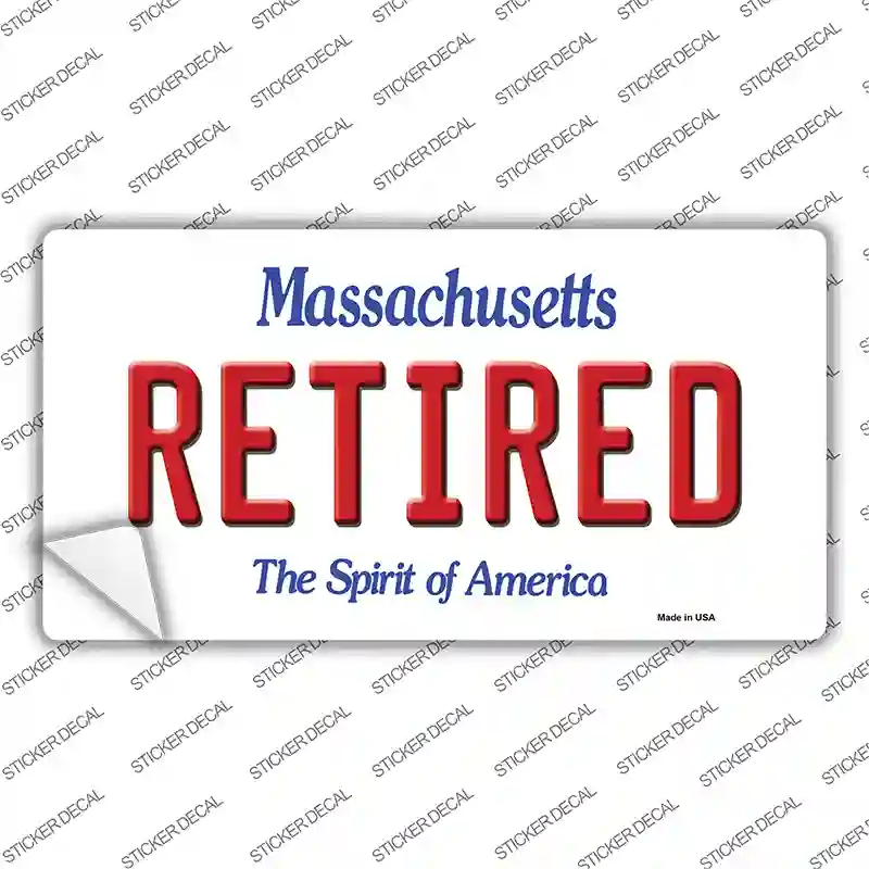 Retired Massachusetts Novelty Sticker Decal Small