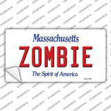 Zombie Massachusetts Novelty Sticker Decal Small