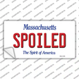 Spoiled Massachusetts Novelty Sticker Decal Small