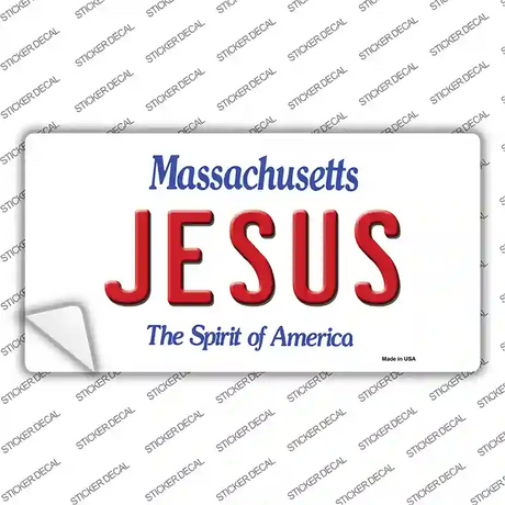 Jesus Massachusetts Novelty Sticker Decal Small