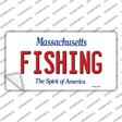 Fishing Massachusetts Novelty Sticker Decal Small