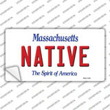 Native Massachusetts Novelty Sticker Decal Small