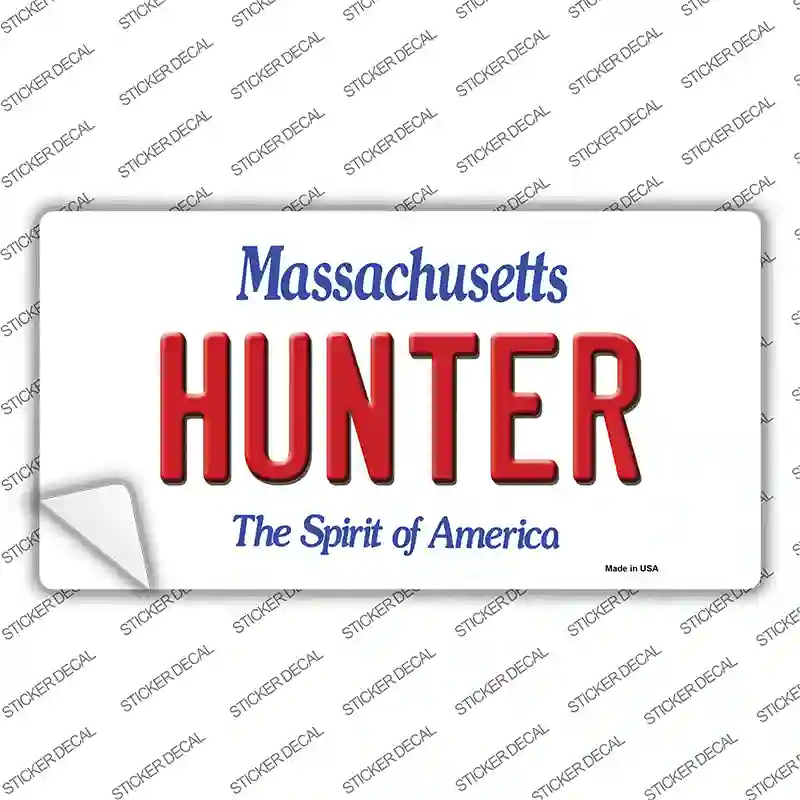 Hunter Massachusetts Novelty Sticker Decal Small