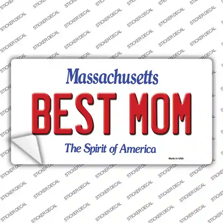 Best Mom Massachusetts Novelty Sticker Decal Small