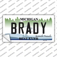 Brady Michigan Novelty Sticker Decal Small