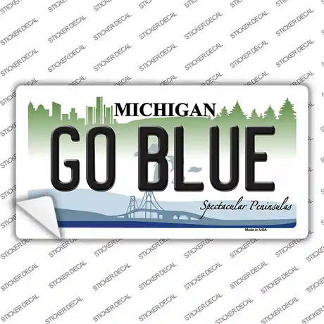 Go Blue Michigan Novelty Sticker Decal Small