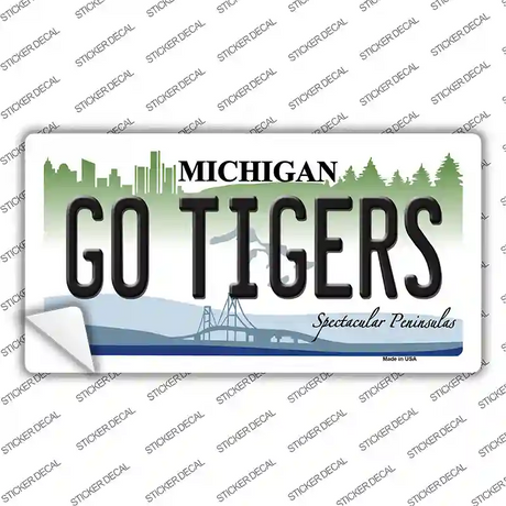 Go Tigers Michigan Novelty Sticker Decal Small