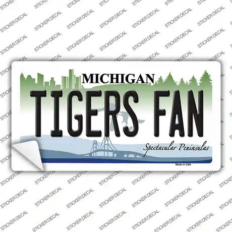 Tigers Fans Michigan Novelty Sticker Decal Small