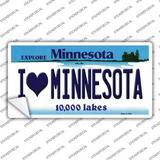 I Love Minnesota Novelty Sticker Decal Small