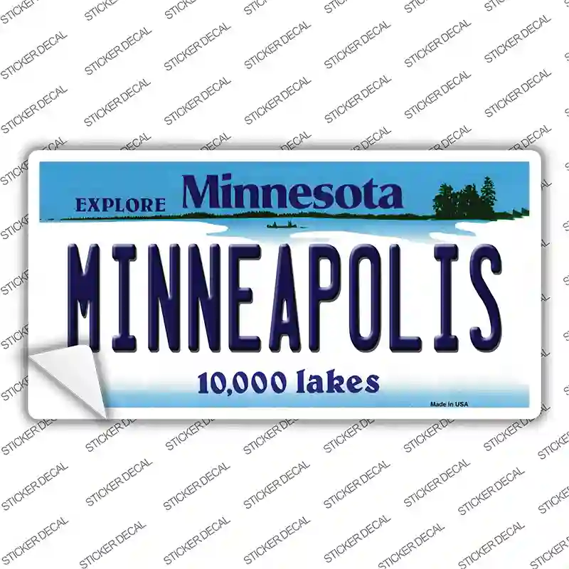 Minneapolis Minnesota State Novelty Sticker Decal Small