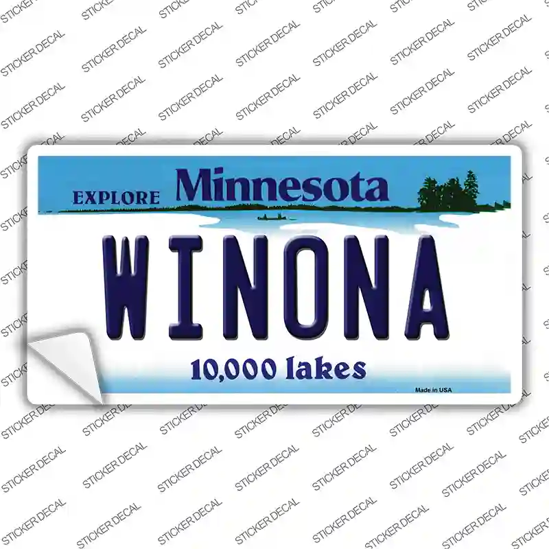Winona Minnesota State Novelty Sticker Decal