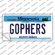 Gophers Minnesota State Novelty Sticker Decal Small