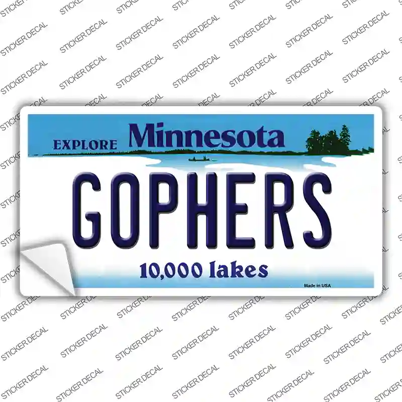 Gophers Minnesota State Novelty Sticker Decal Small