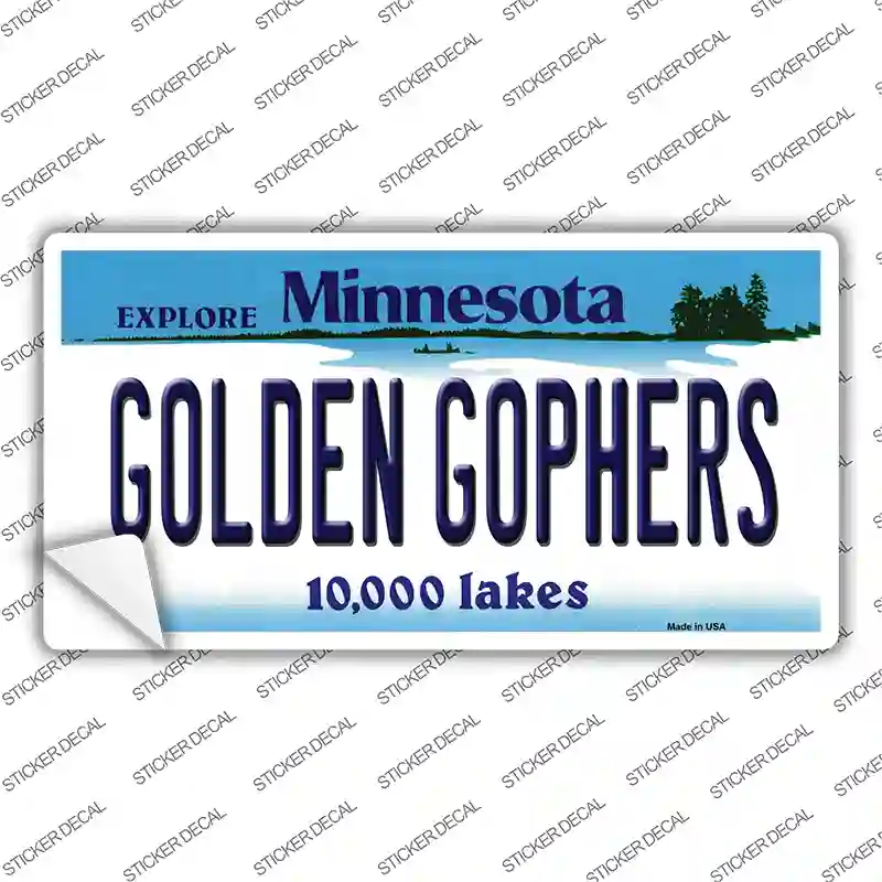 Golden Gophers Minnesota State Novelty Sticker Decal Small