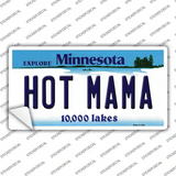 Hot Mama Minnesota State Novelty Sticker Decal Small