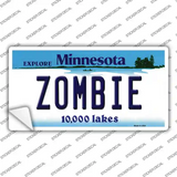 Zombie Minnesota State Novelty Sticker Decal Small