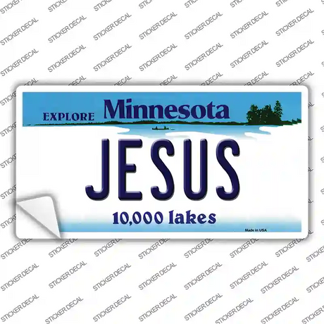 Jesus Minnesota State Novelty Sticker Decal Small