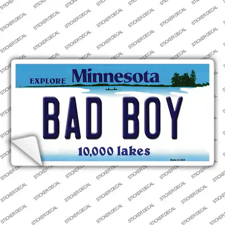 Bad Boy Minnesota State Novelty Sticker Decal Small