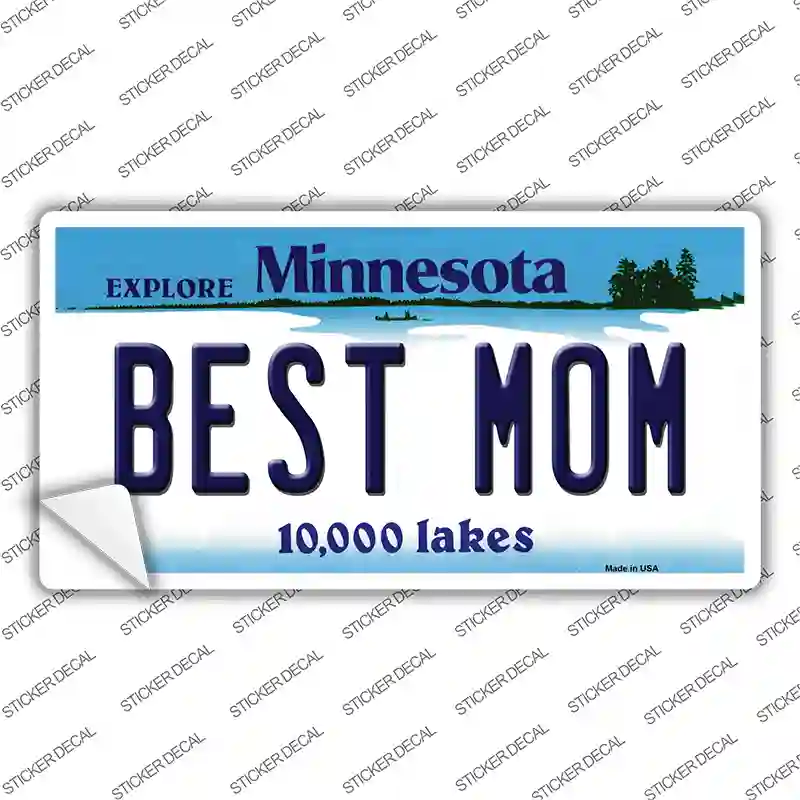 Best Mom Minnesota State Novelty Sticker Decal Small