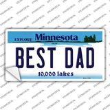 Best Dad Minnesota State Novelty Sticker Decal Small