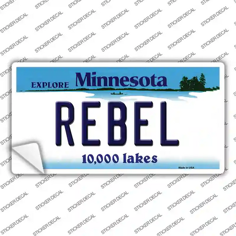 Rebel Minnesota State Novelty Sticker Decal Small