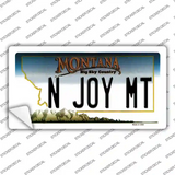 N Joy MT Montana State Novelty Sticker Decal Small