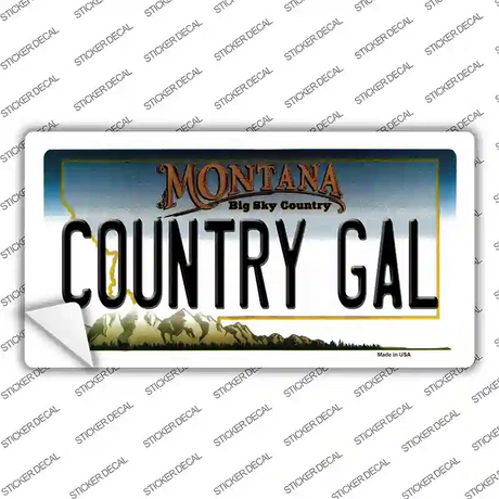 Country Gal Montana State Novelty Sticker Decal Small