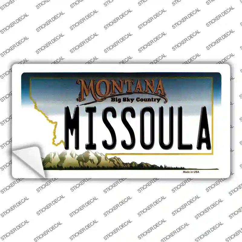 Missoula Montana State Novelty Sticker Decal