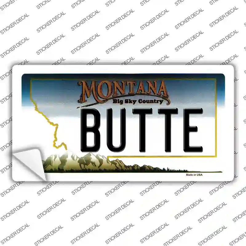 Butte Montana State Novelty Sticker Decal Small